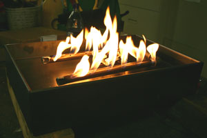 burner for ventless fireplace