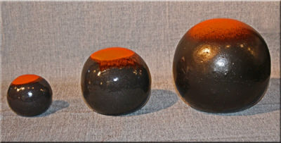 4 6 8 orange on dark brown fireball
