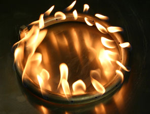 custom center-less fire pit burner ring