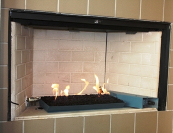 Propane Pan Fireplace install 